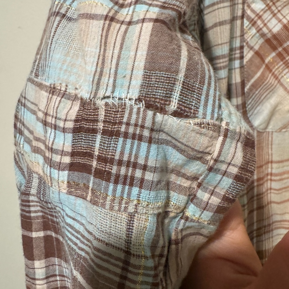 Floral Patchwork Button Down Shirt - image 4